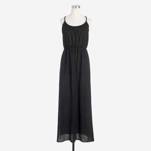 J Crew Linen Black Maxi Dress